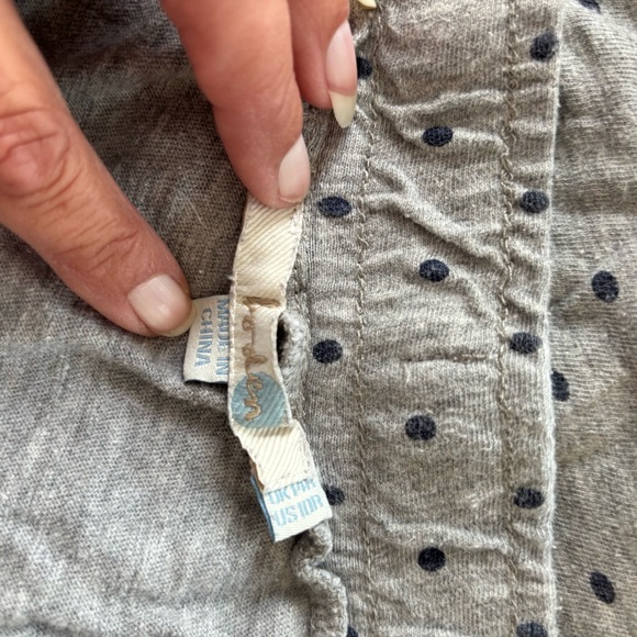 NWOT Boden Skirt Gray Polka Dot Cotton Elastic Waist SZ 10 - Picture 6 of 7